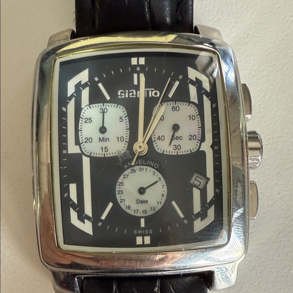 Giantto Swiss Black Dial Chronograph Watch